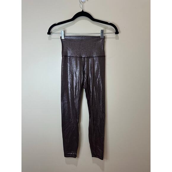 Lululemon Align High Rise Shine Pant Leggings Sz 2 Sparkly 24” Bronze Nice! - Picture 4 of 8